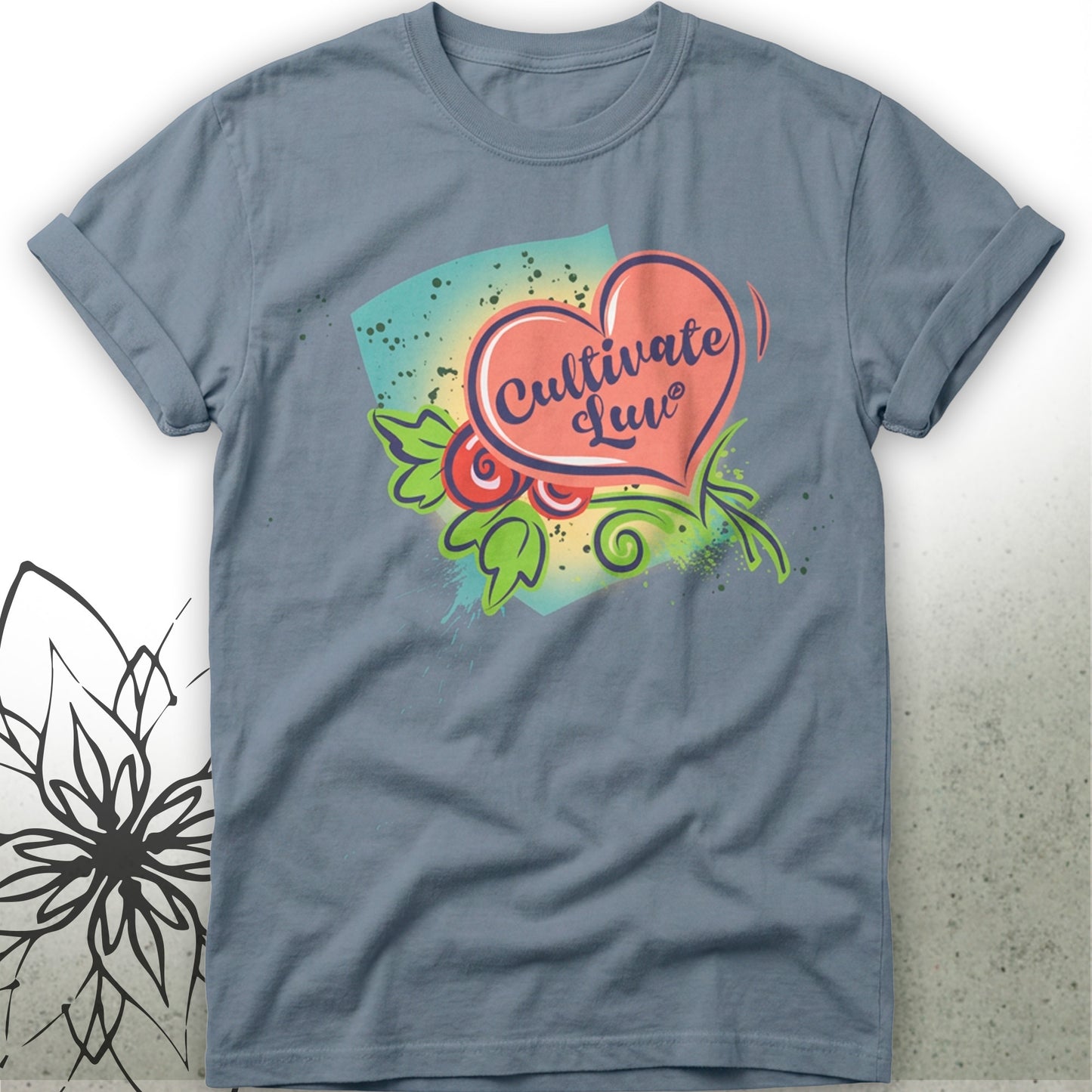 Cultivate Love Heart Unisex Graphic T-Shirt — CultivateLuv® Collection