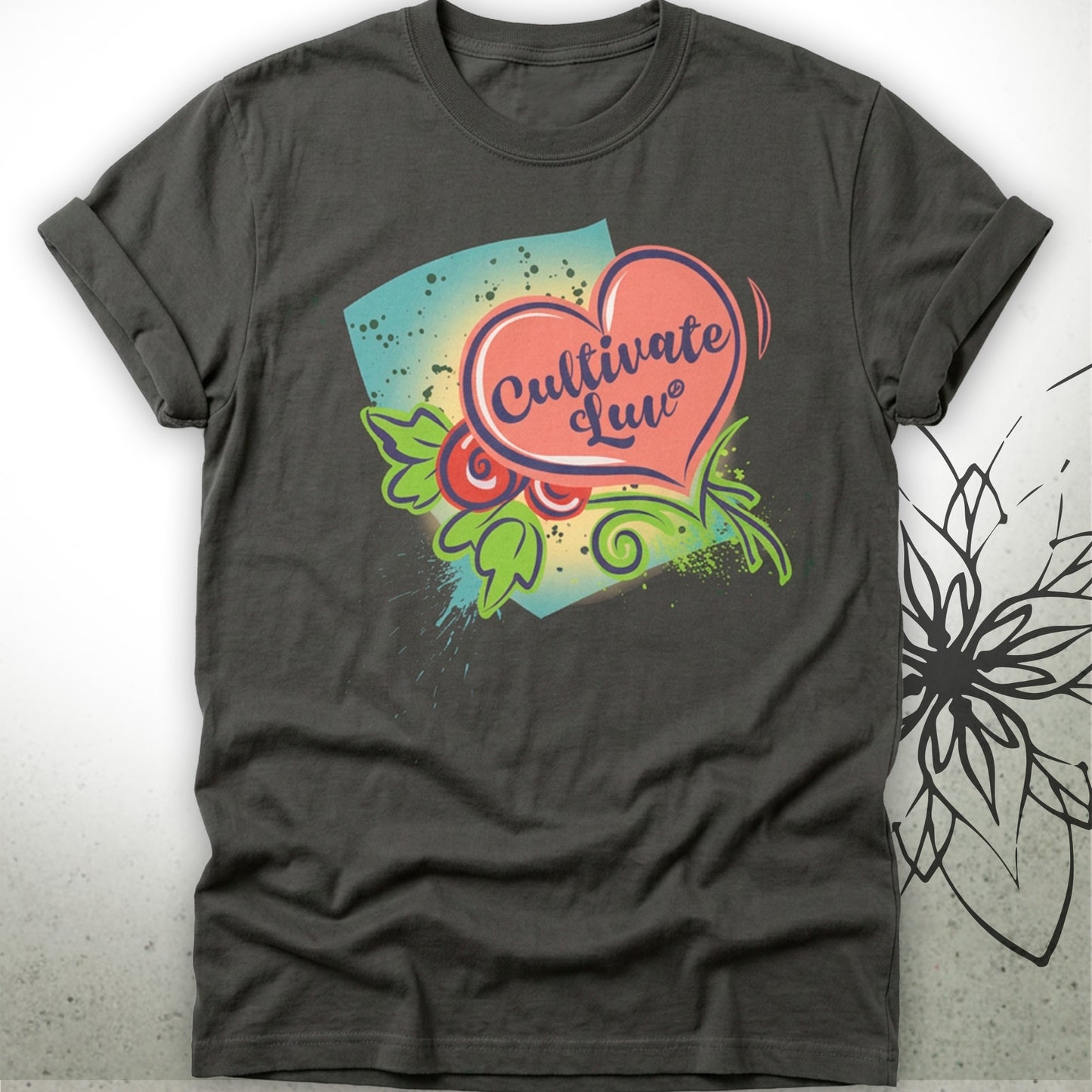 Cultivate Love Heart Unisex Graphic T-Shirt — CultivateLuv® Collection