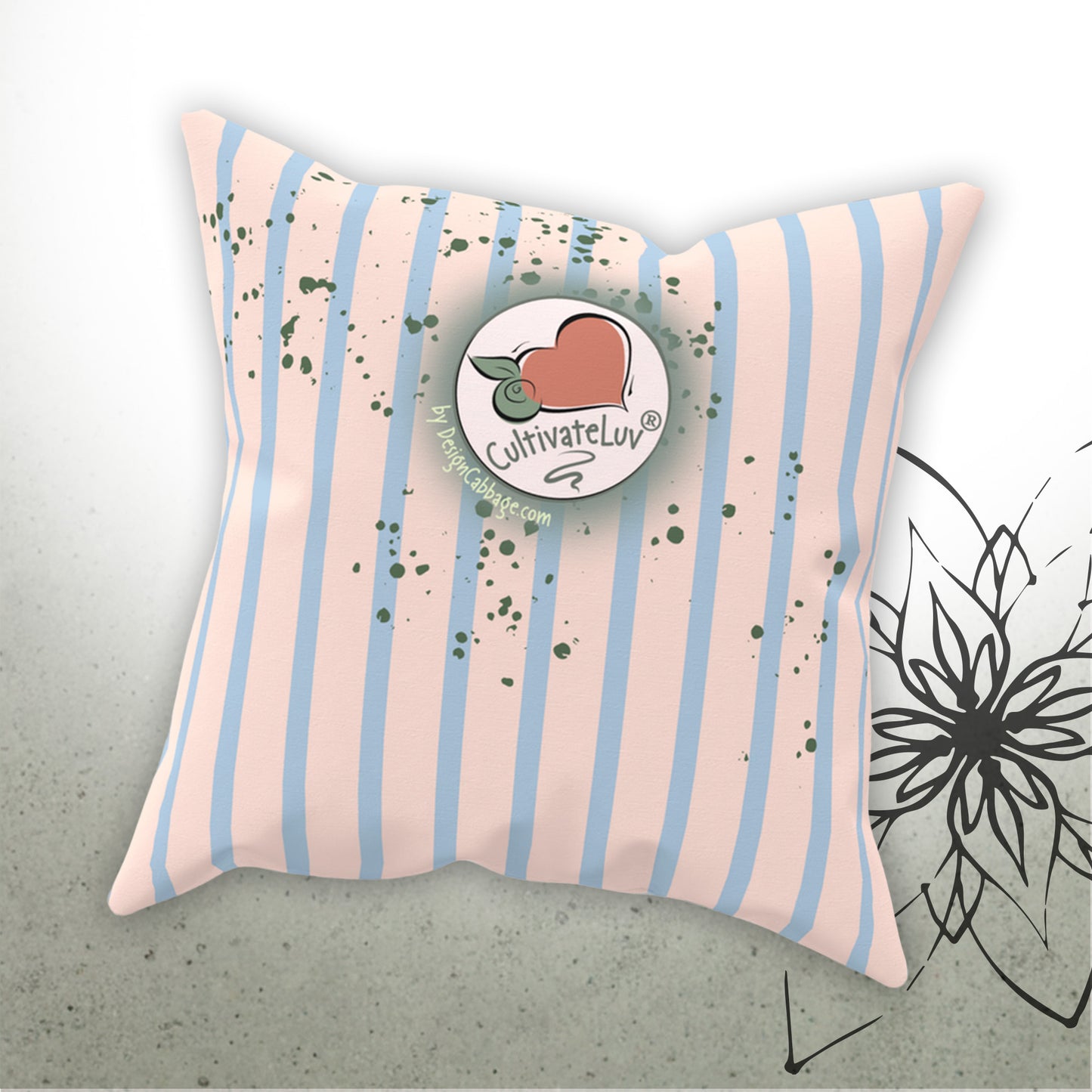 Love Heart Graphic Throw Pillow - CultivateLuv™ Collection