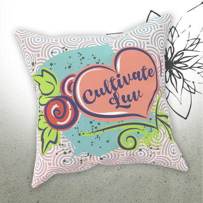 Love Heart Graphic Throw Pillow - CultivateLuv™ Collection
