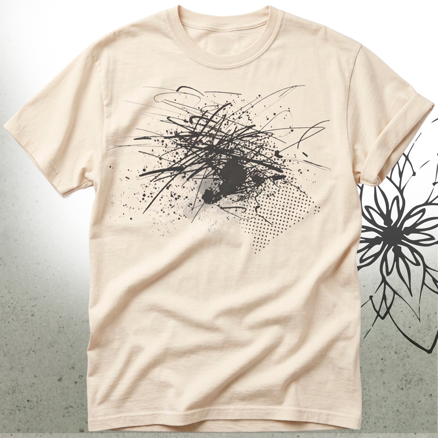 Abstract Ink Splash Unisex Graphic T-Shirt | Brush&Pen® Collection