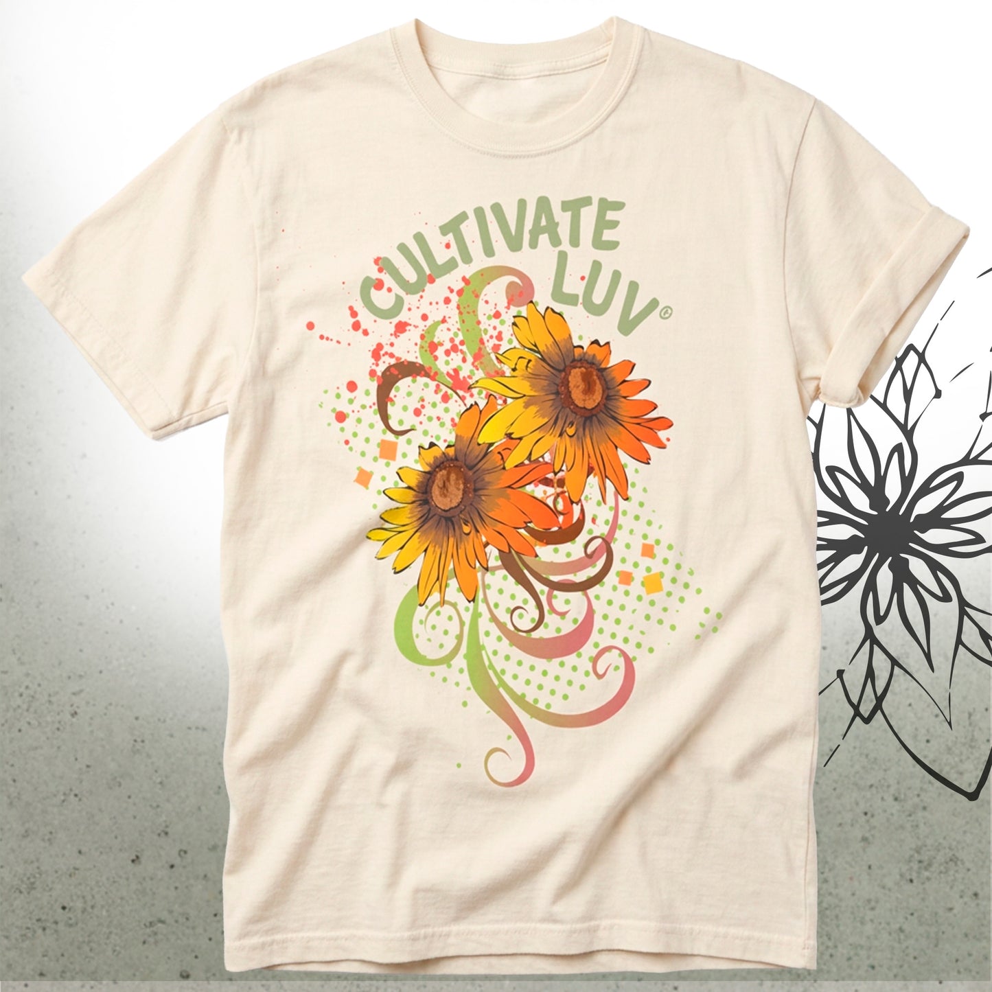 Cultivate Luv Sunflower Unisex Graphic T-Shirt — CultivateLuv® Collection