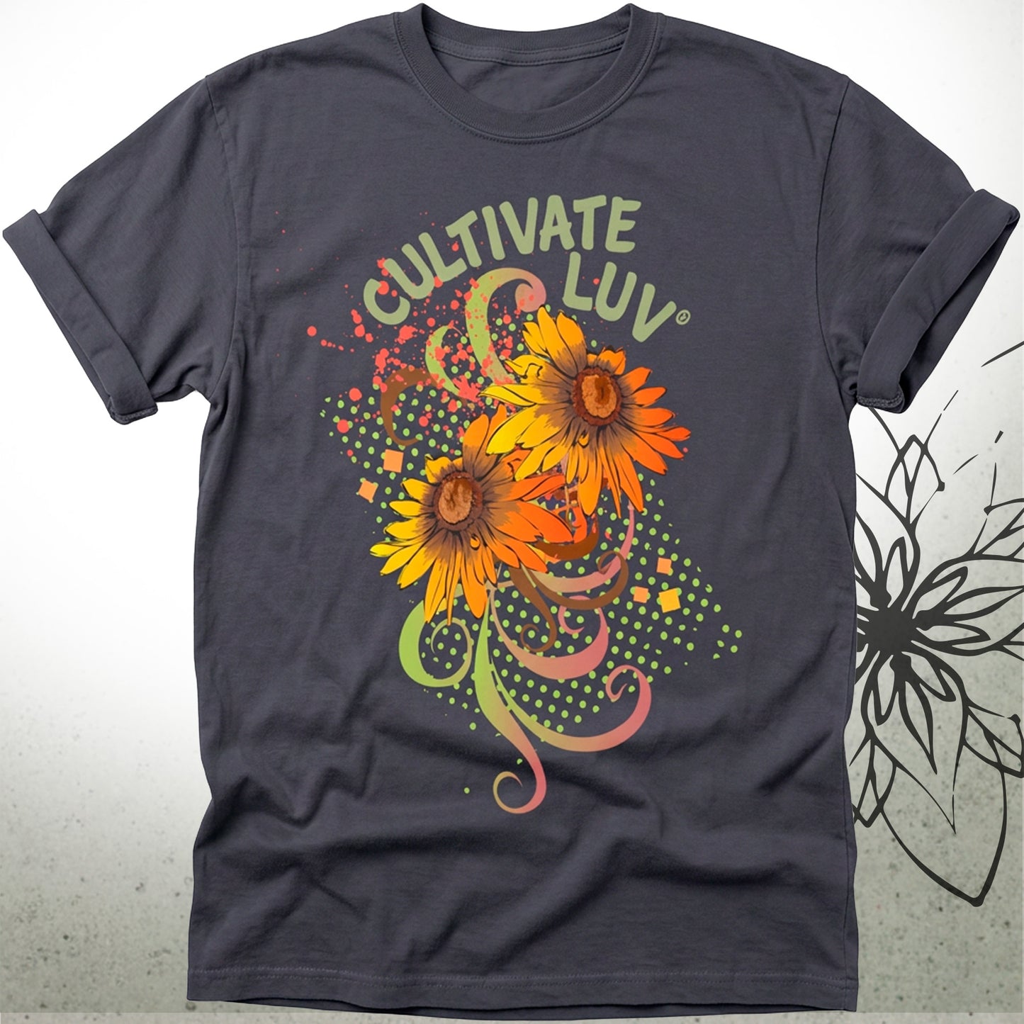 Cultivate Luv Sunflower Unisex Graphic T-Shirt — CultivateLuv® Collection