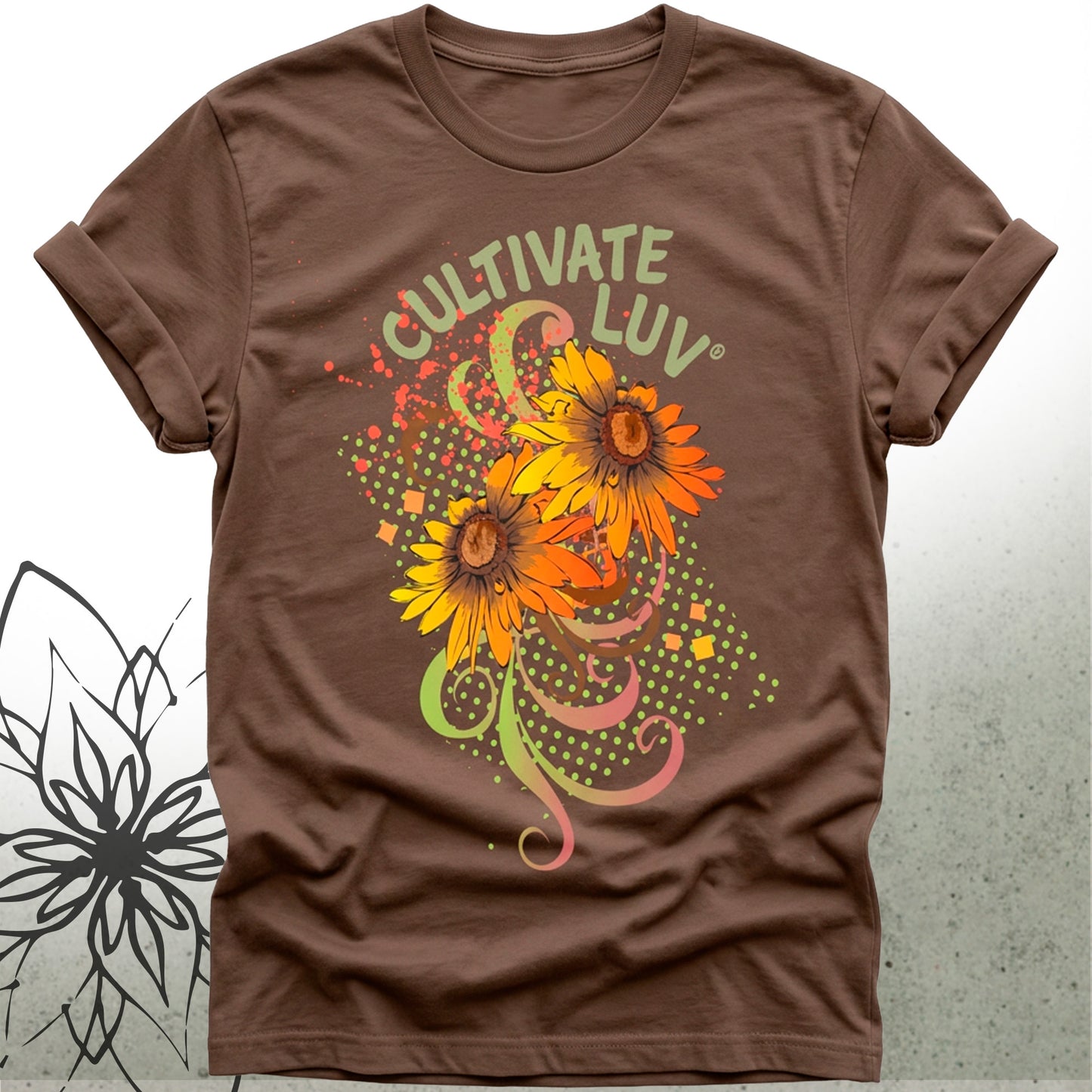 Cultivate Luv Sunflower Unisex Graphic T-Shirt — CultivateLuv® Collection