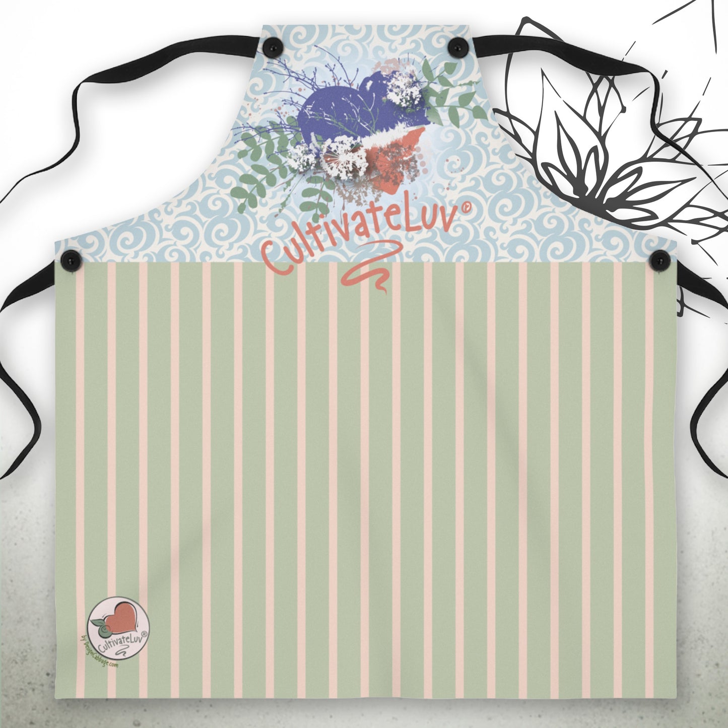 Garden Heart Graphic Apron - CultivateLuv® Collection