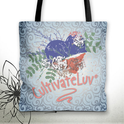 Garden Heart Graphic Tote Bag — CultivateLuv™ Collection