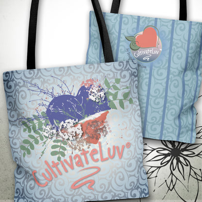 Garden Heart Graphic Tote Bag — CultivateLuv™ Collection