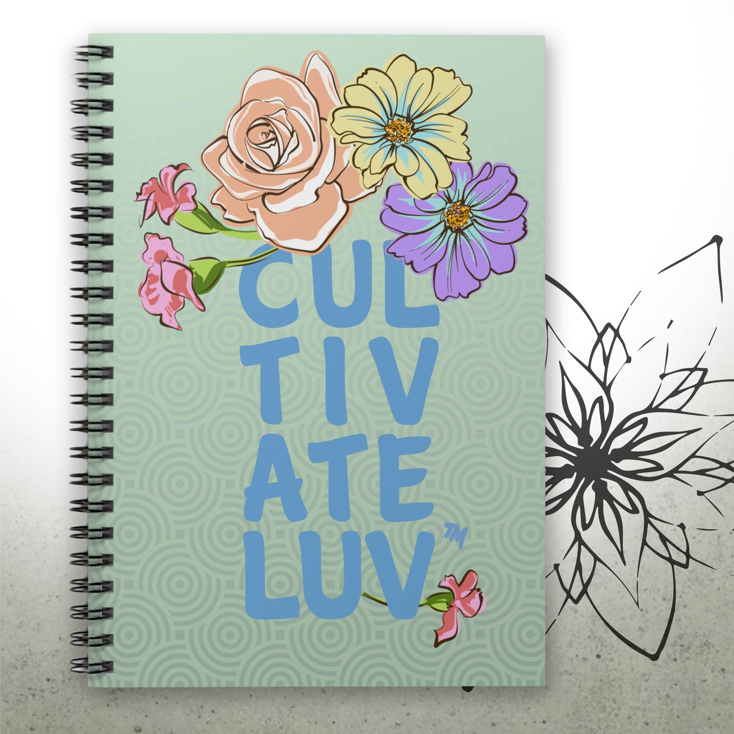 Love Garden Flower Graphic Notebook - CultivateLuv™ Collection