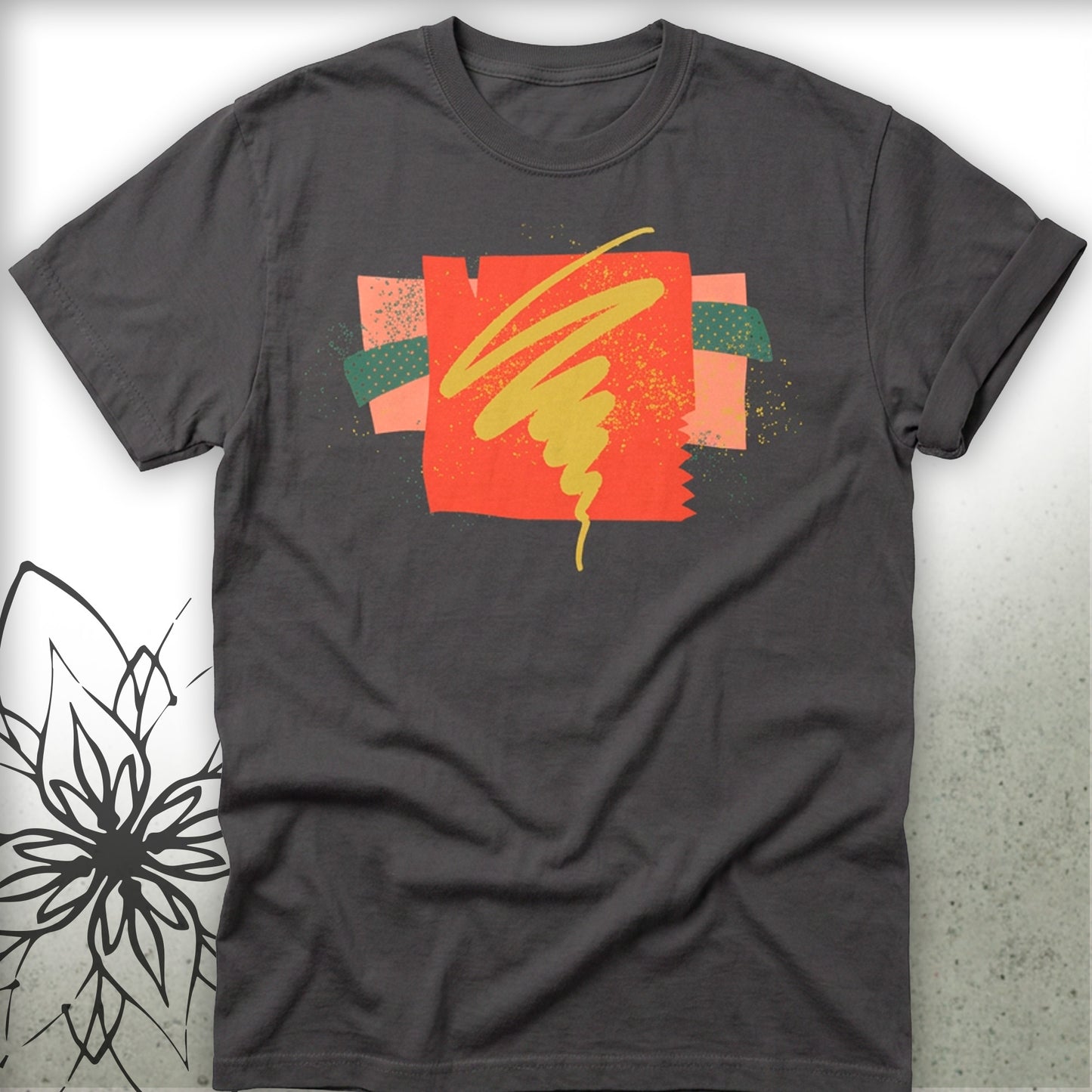 Abstract Brushstroke Unisex Graphic T-Shirt Tee — Brush&Pen® Collection