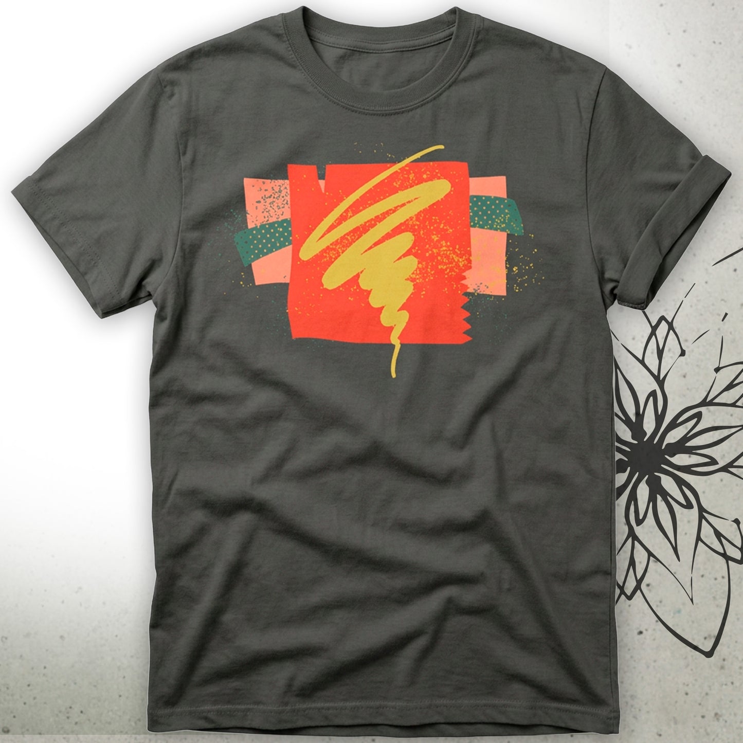 Abstract Brushstroke Unisex Graphic T-Shirt Tee — Brush&Pen® Collection