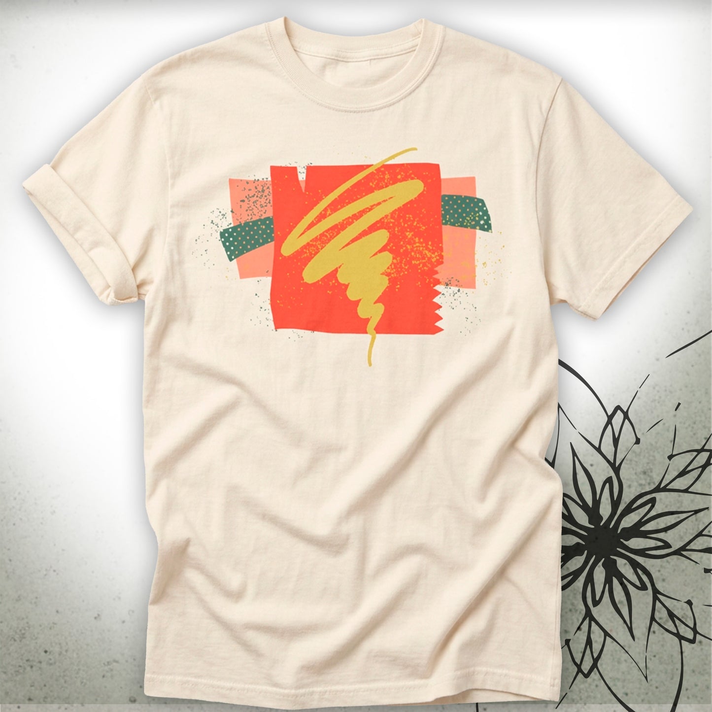 Abstract Brushstroke Unisex Graphic T-Shirt Tee — Brush&Pen® Collection