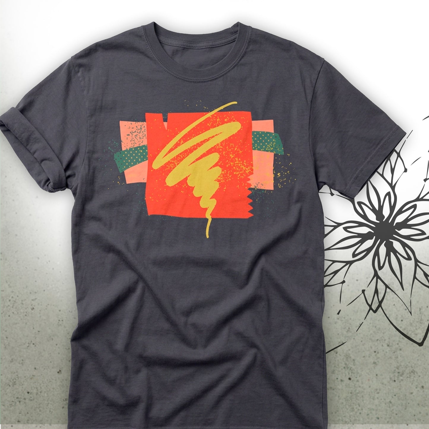 Abstract Brushstroke Unisex Graphic T-Shirt Tee — Brush&Pen® Collection