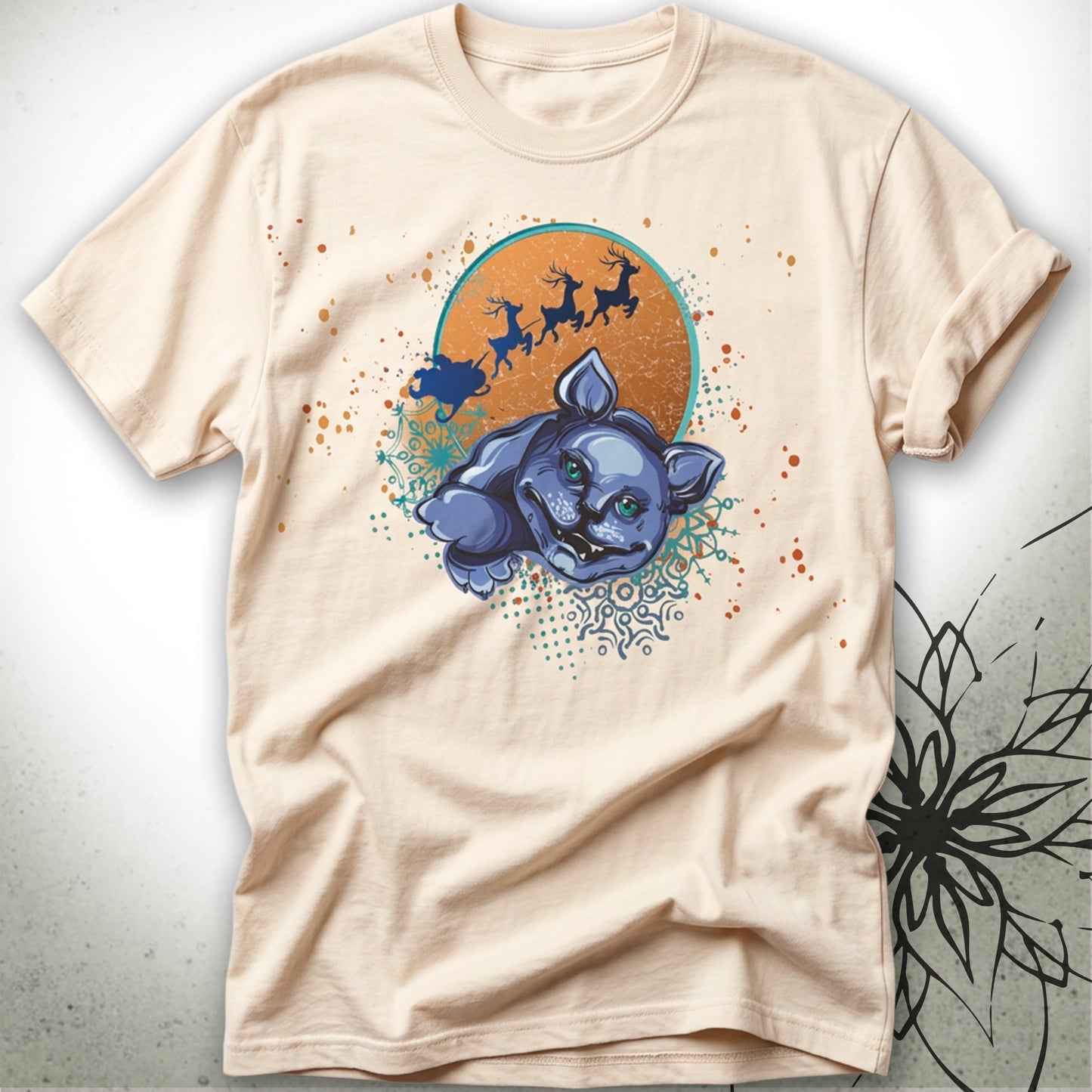 Christmas Cat Unisex Graphic T-Shirt Tee — MoonSong® Collection