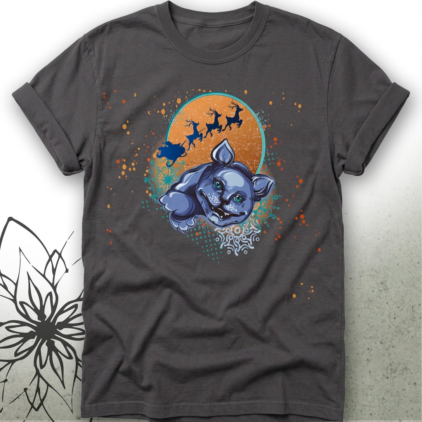 Christmas Cat Unisex Graphic T-Shirt Tee — MoonSong® Collection