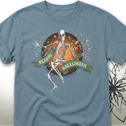 Dancing Skeleton Halloween Unisex Graphic T-Shirt Tee — MoonSong® Collection