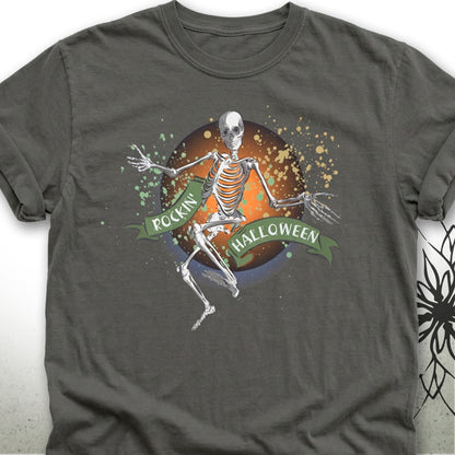Dancing Skeleton Halloween Unisex Graphic T-Shirt Tee — MoonSong® Collection
