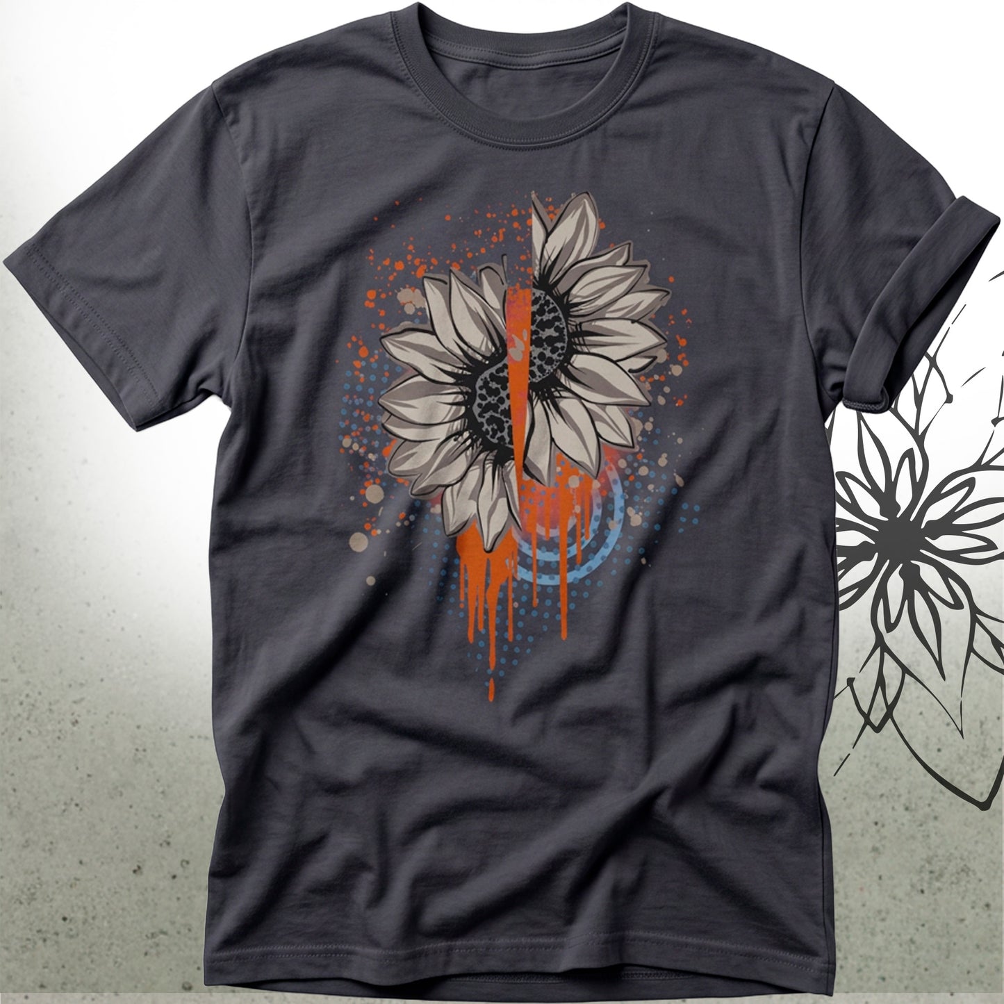 Halloween Bleeding Sunflower Unisex Graphic T-Shirt Tee — MoonSong® Collection