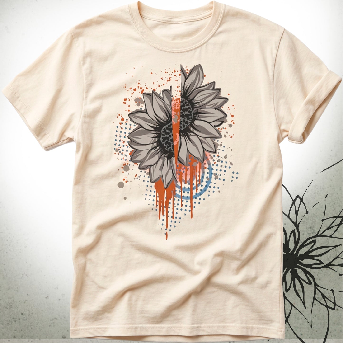 Halloween Bleeding Sunflower Unisex Graphic T-Shirt Tee — MoonSong® Collection