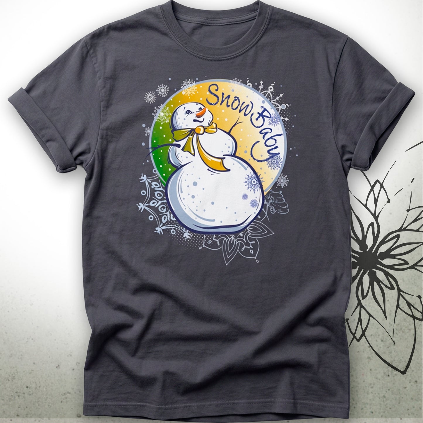 Snow Baby Snowman Unisex Graphic T‑Shirt Tee — MoonSong® Collection