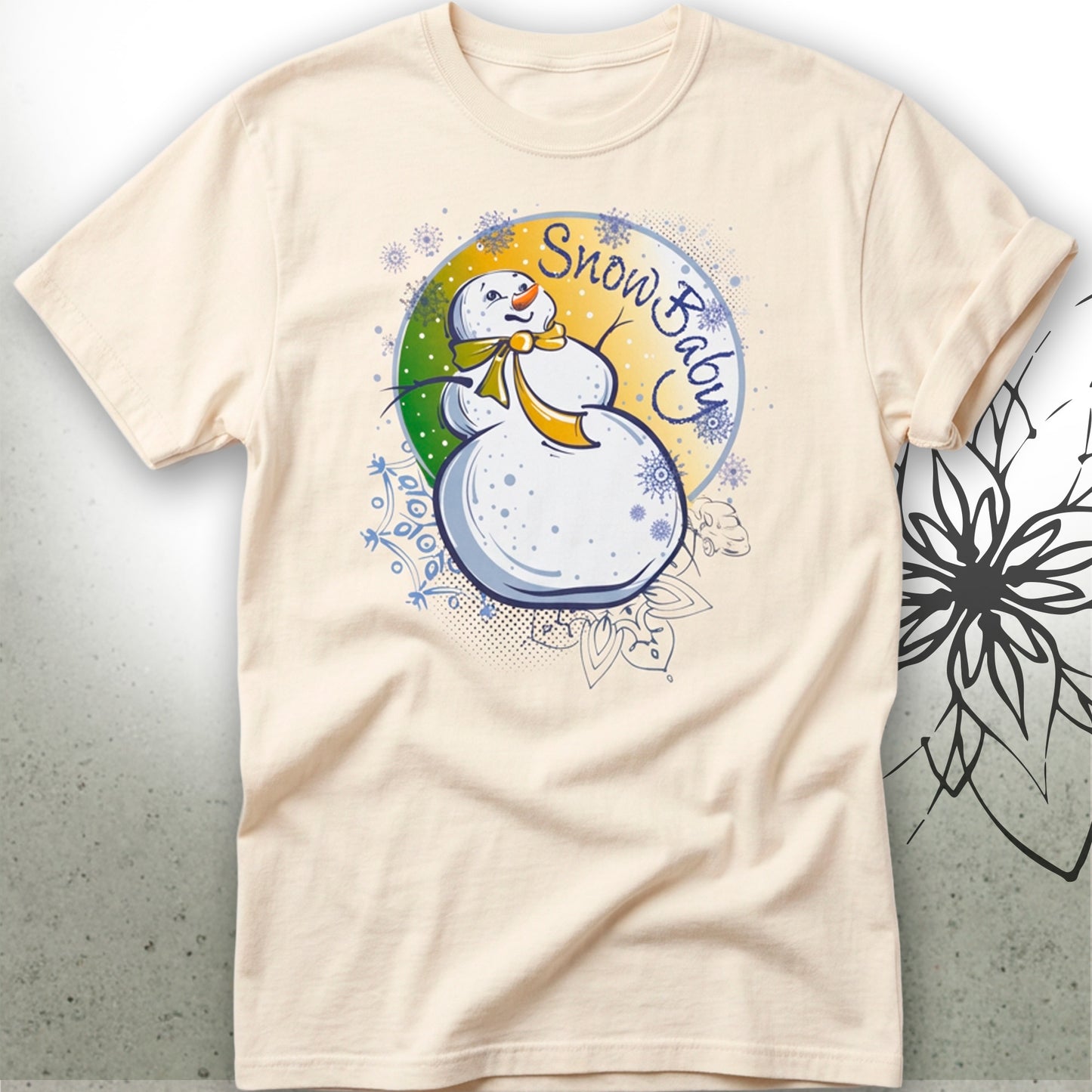 Snow Baby Snowman Unisex Graphic T‑Shirt Tee — MoonSong® Collection
