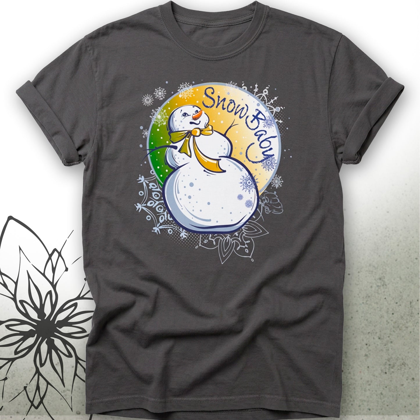 Snow Baby Snowman Unisex Graphic T‑Shirt Tee — MoonSong® Collection