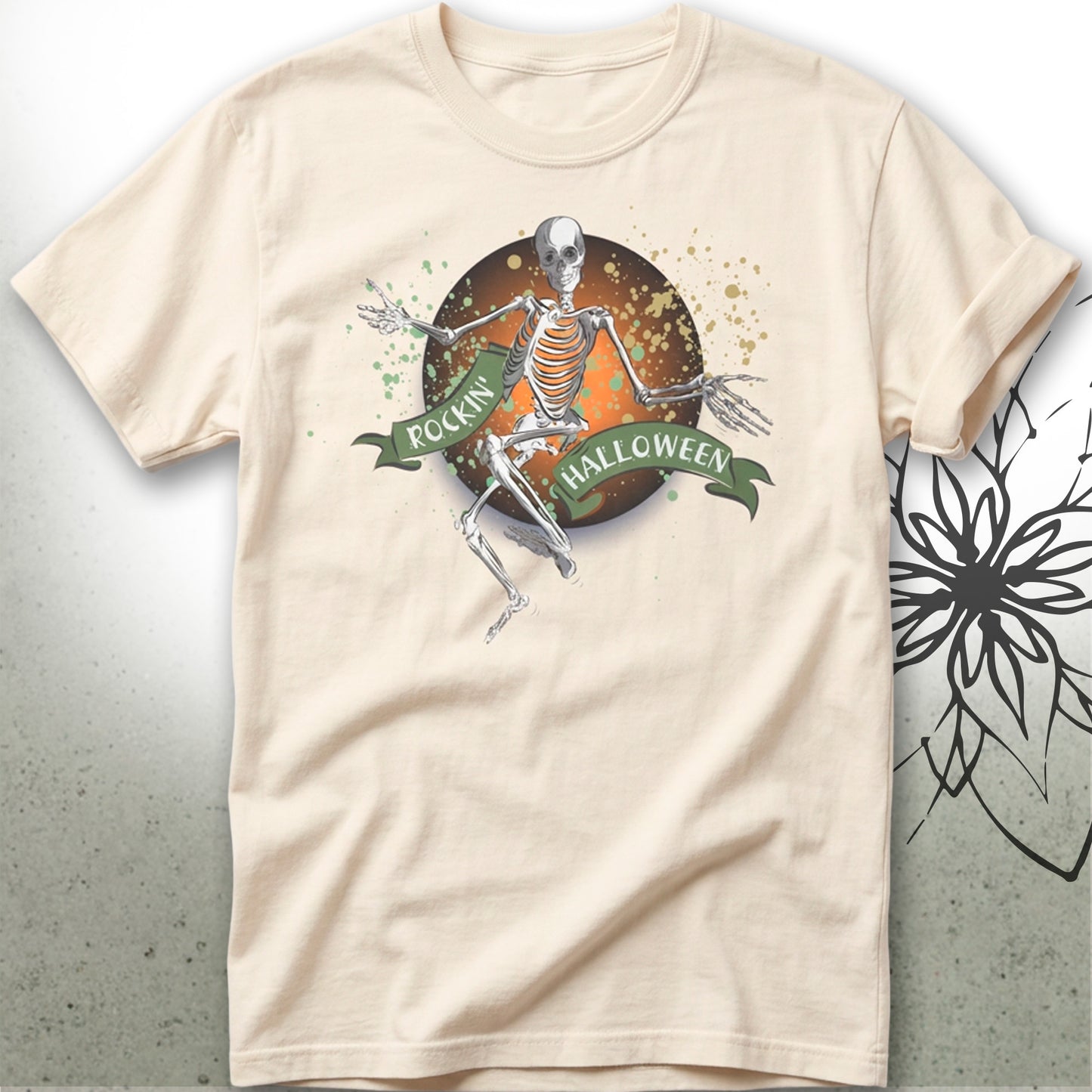 Dancing Skeleton Halloween Unisex Graphic T-Shirt Tee — MoonSong® Collection