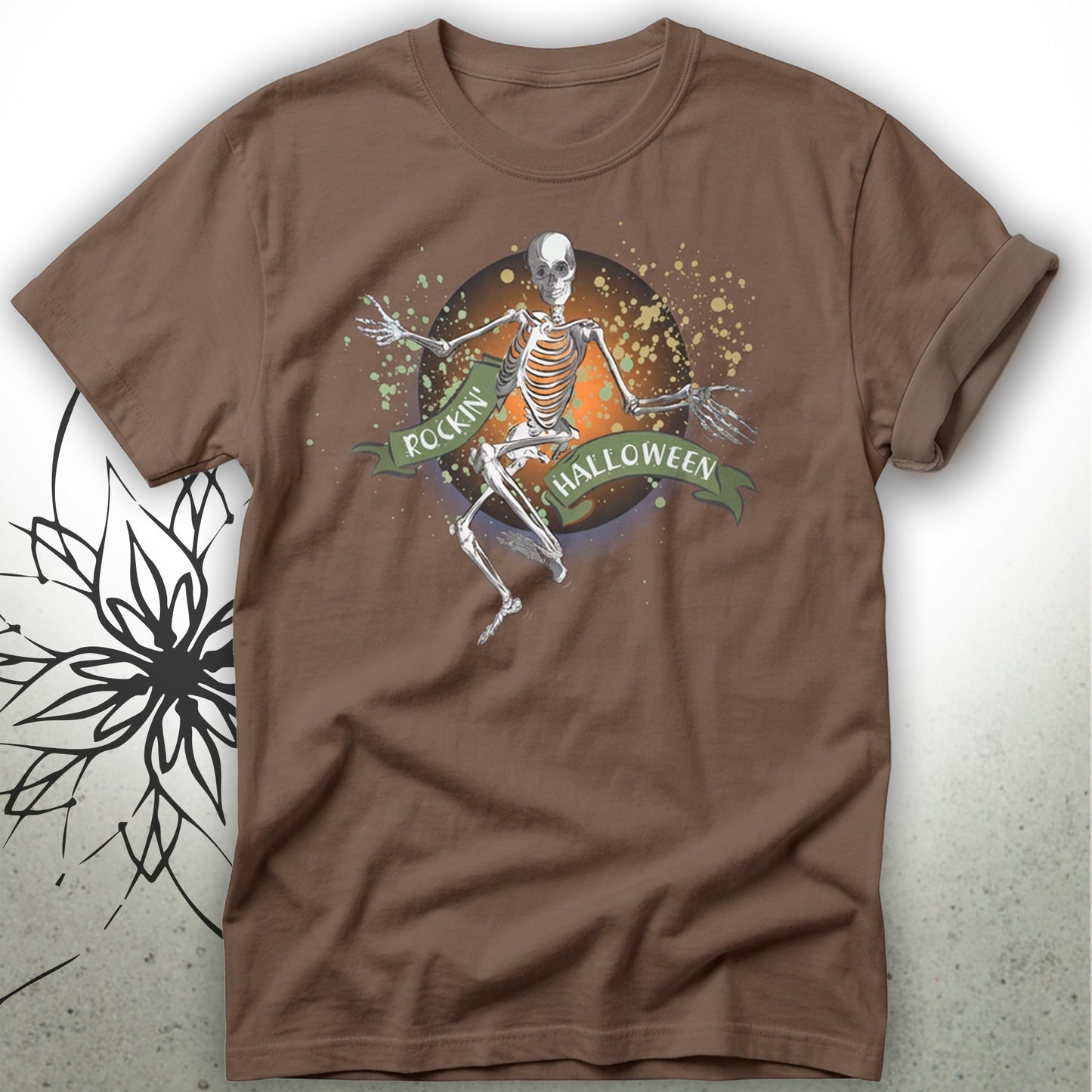 Dancing Skeleton Halloween Unisex Graphic T-Shirt Tee — MoonSong® Collection
