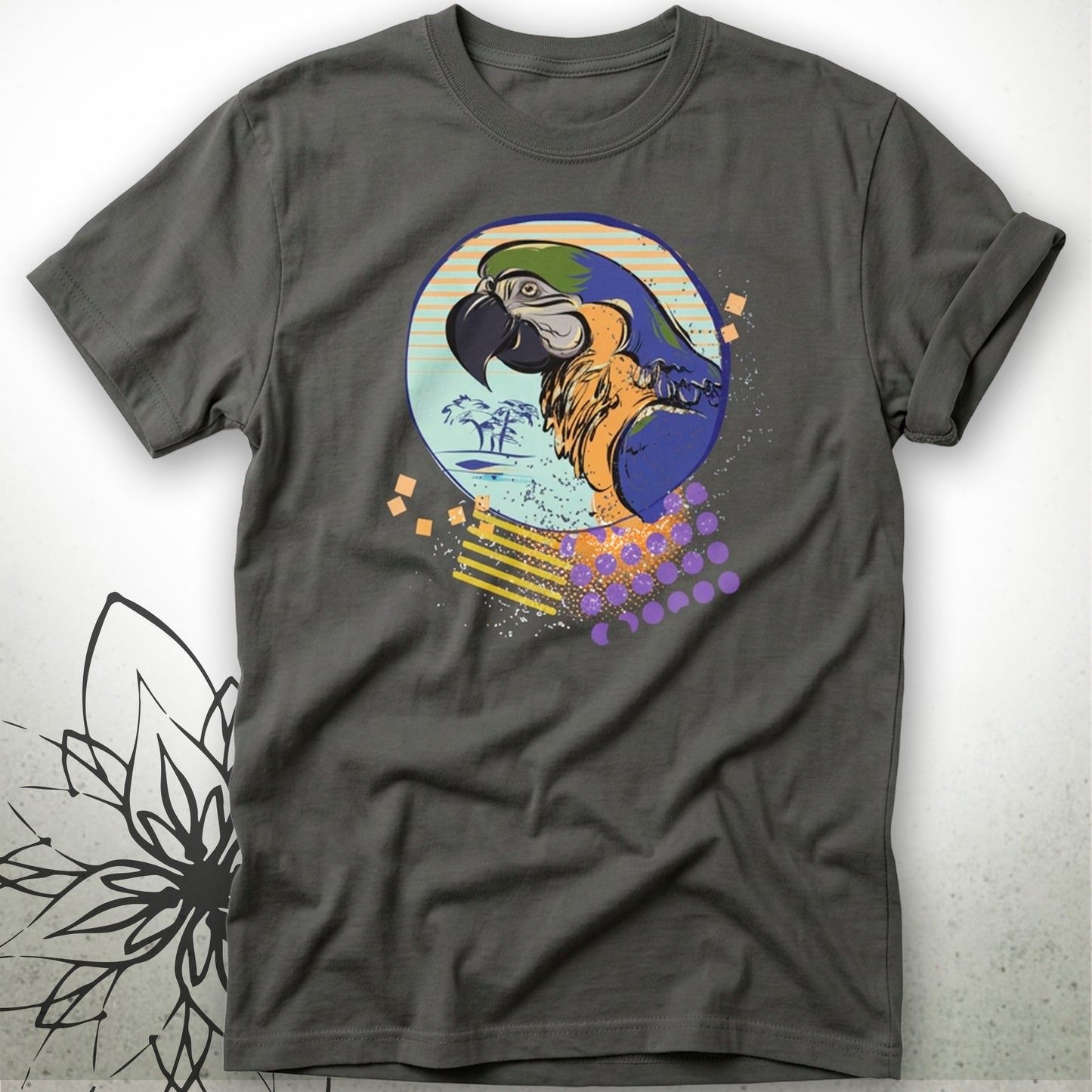 Tropical Macaw Unisex Graphic T-Shirt Tee — NomadDays® Collection