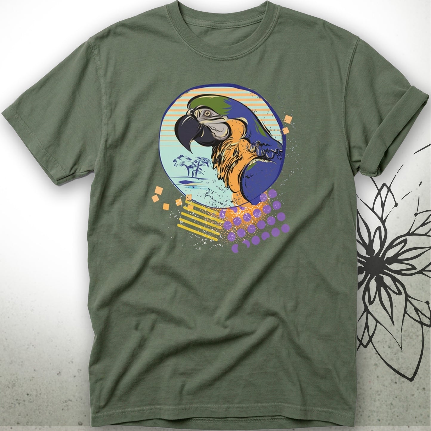 Tropical Macaw Unisex Graphic T-Shirt Tee — NomadDays® Collection