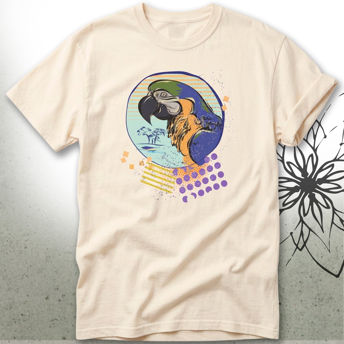 Tropical Macaw Unisex Graphic T-Shirt Tee — NomadDays® Collection