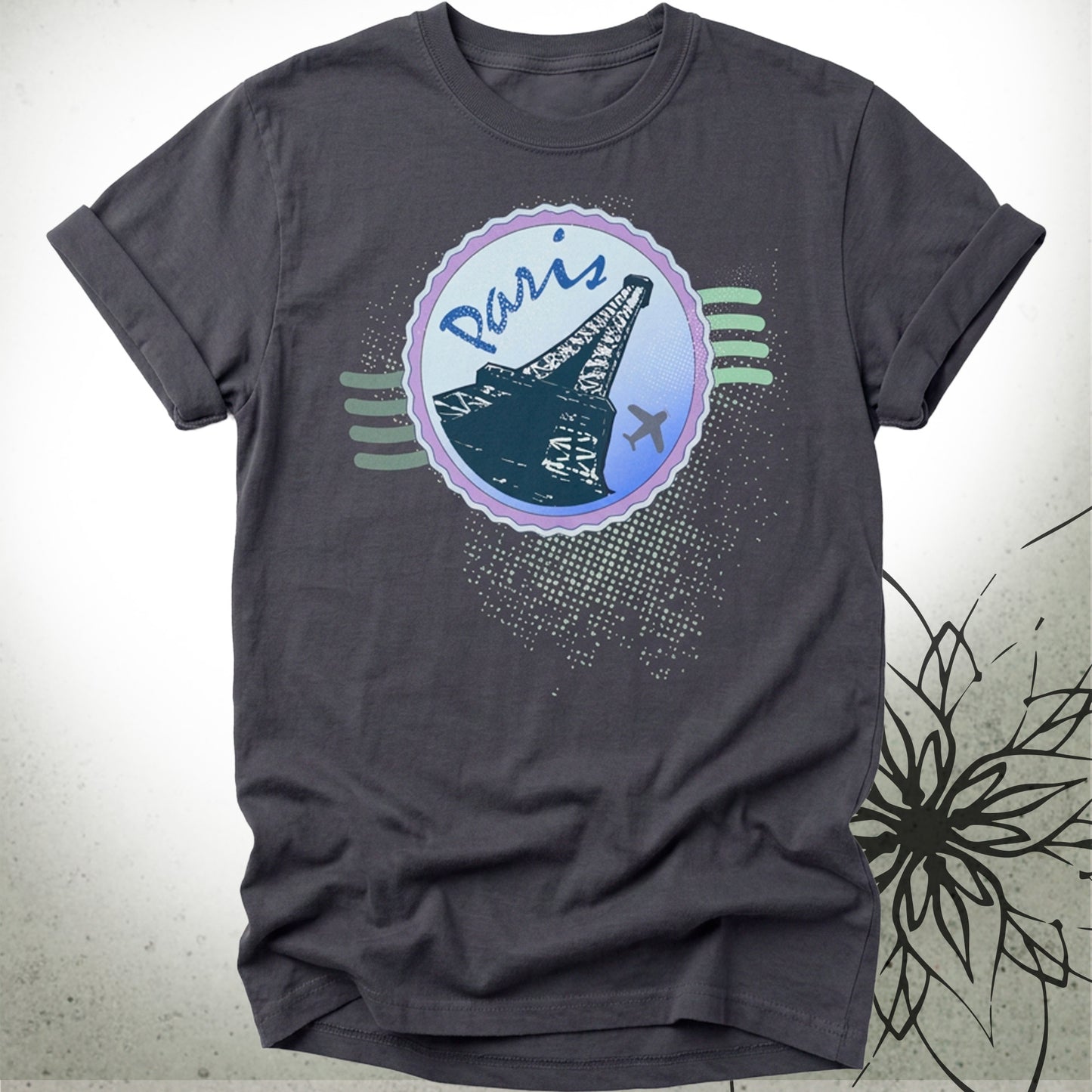 Vintage Paris Postmark Unisex Graphic T-Shirt Tee — NomadDays® Collection