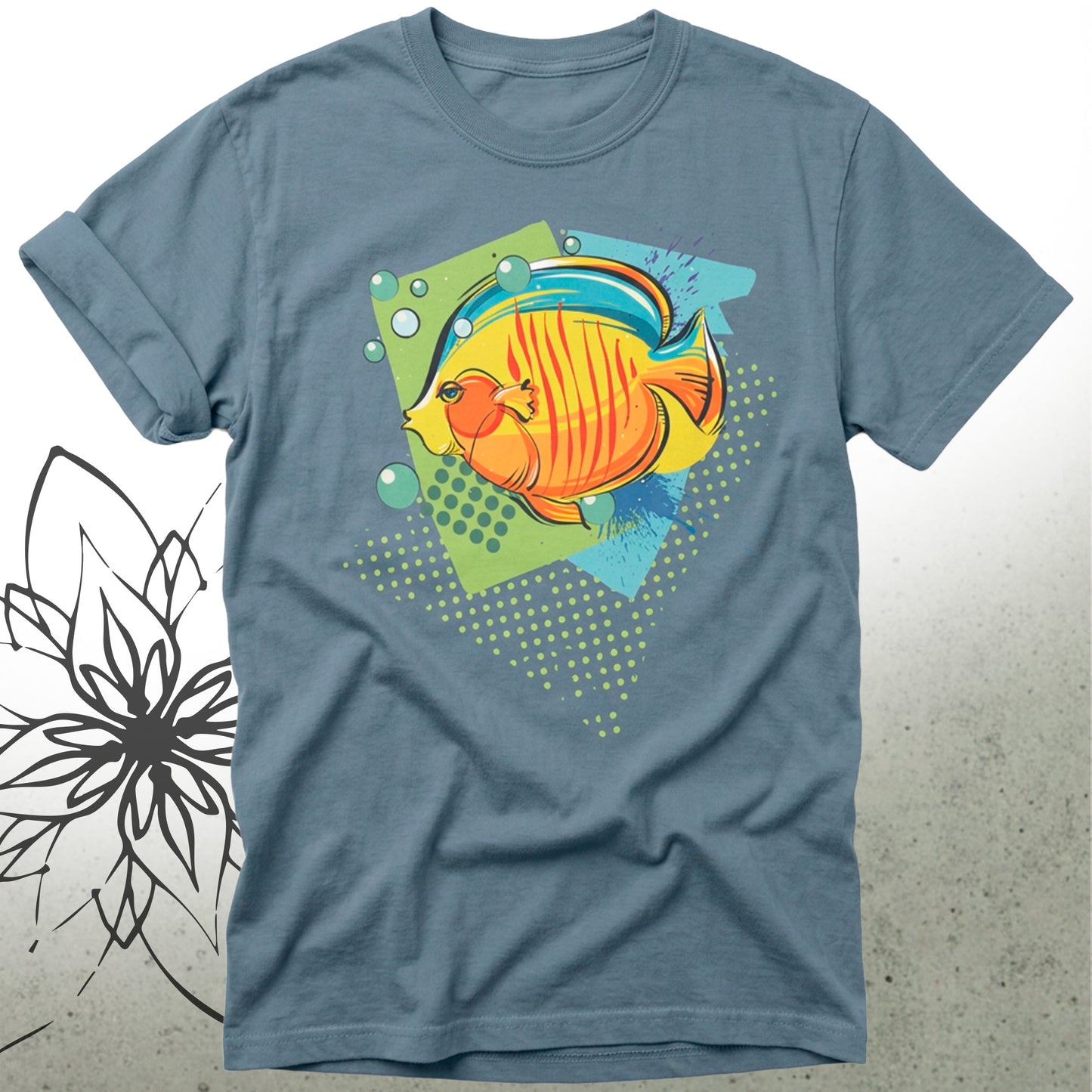 Tropical Angelfish Unisex Graphic T-Shirt Tee — ScubaCrew® Collection