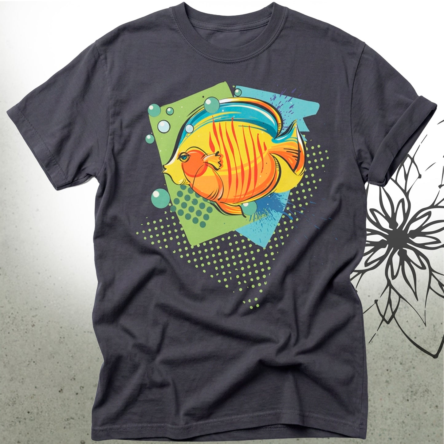 Tropical Angelfish Unisex Graphic T-Shirt Tee — ScubaCrew® Collection