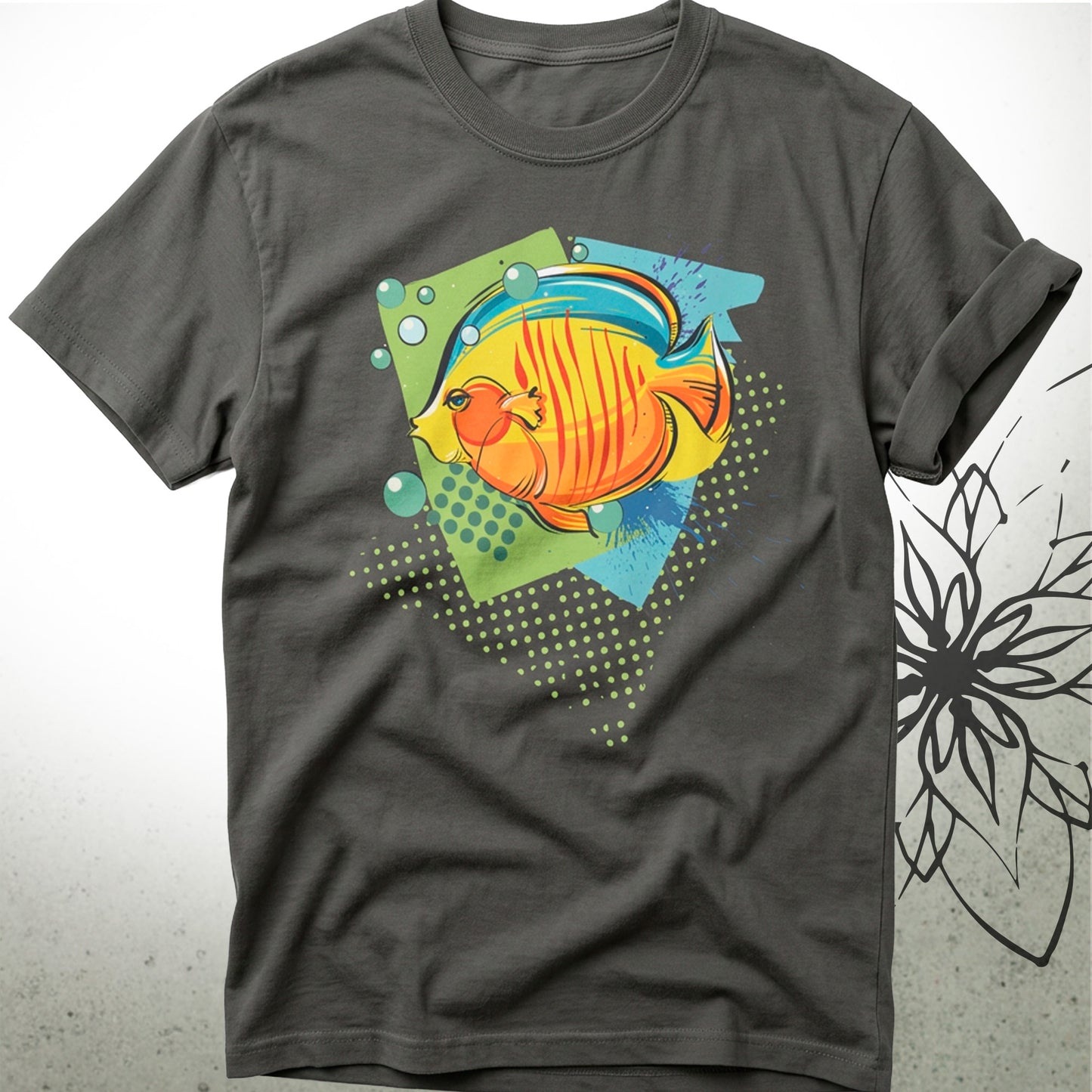 Tropical Angelfish Unisex Graphic T-Shirt Tee — ScubaCrew® Collection