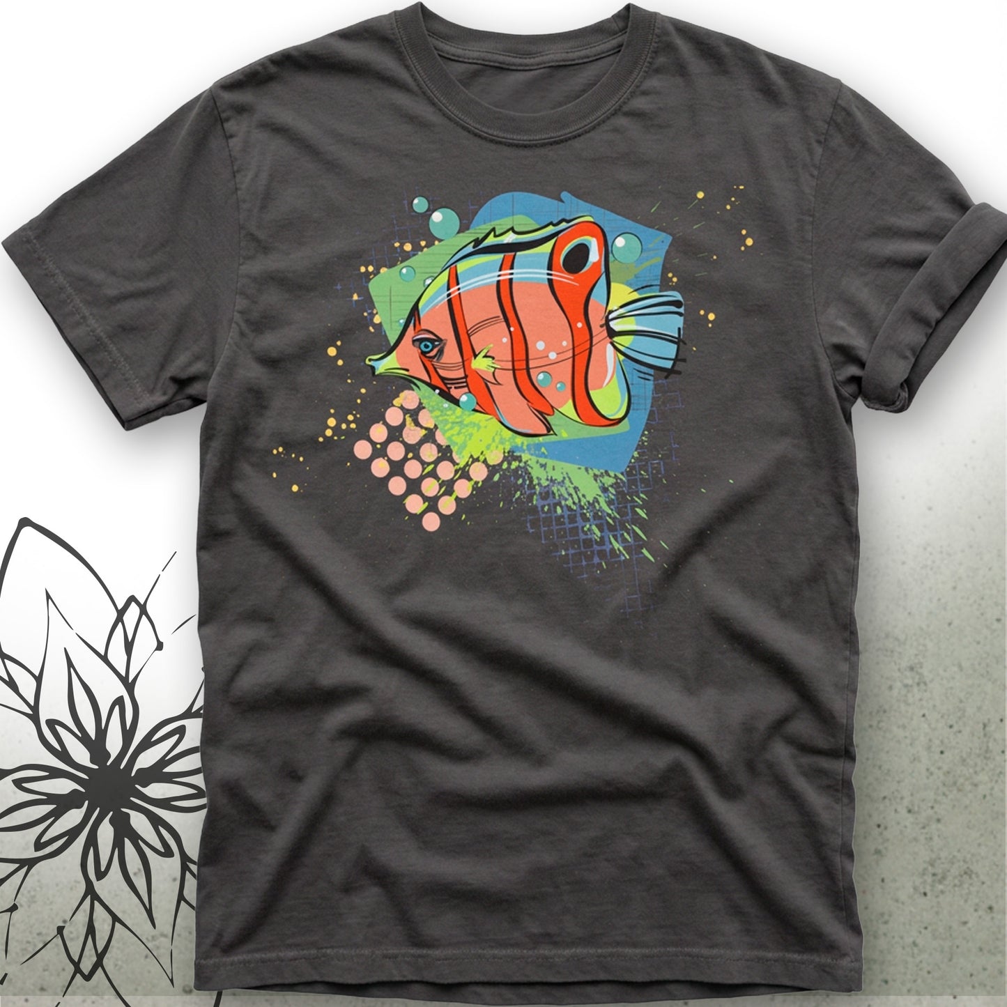 Tropical Angelfish Unisex Graphic T-Shirt Tee — ScubaCrew® Collection