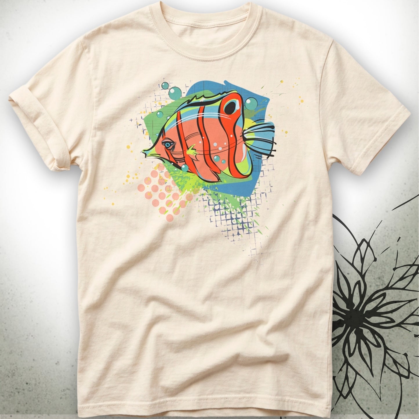Tropical Angelfish Unisex Graphic T-Shirt Tee — ScubaCrew® Collection