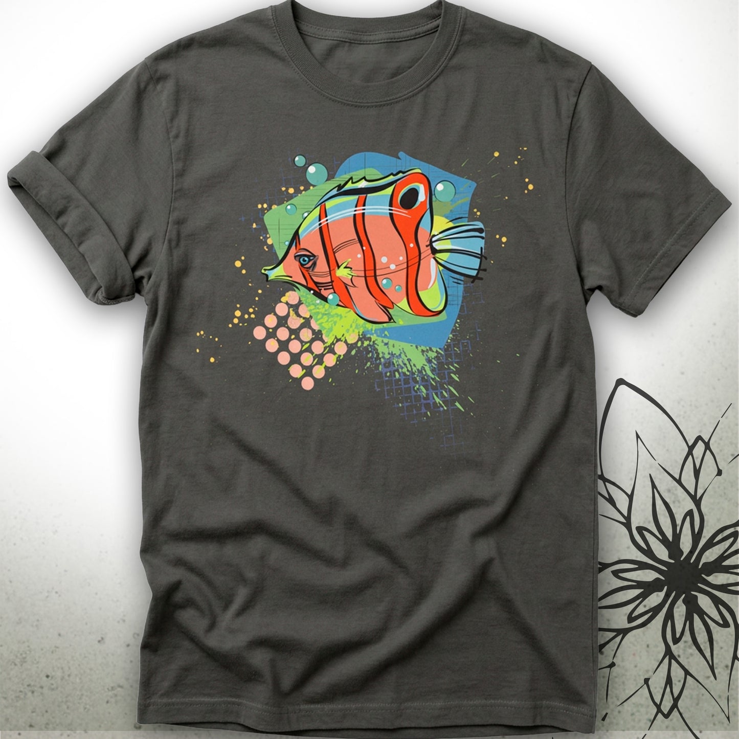 Tropical Angelfish Unisex Graphic T-Shirt Tee — ScubaCrew® Collection