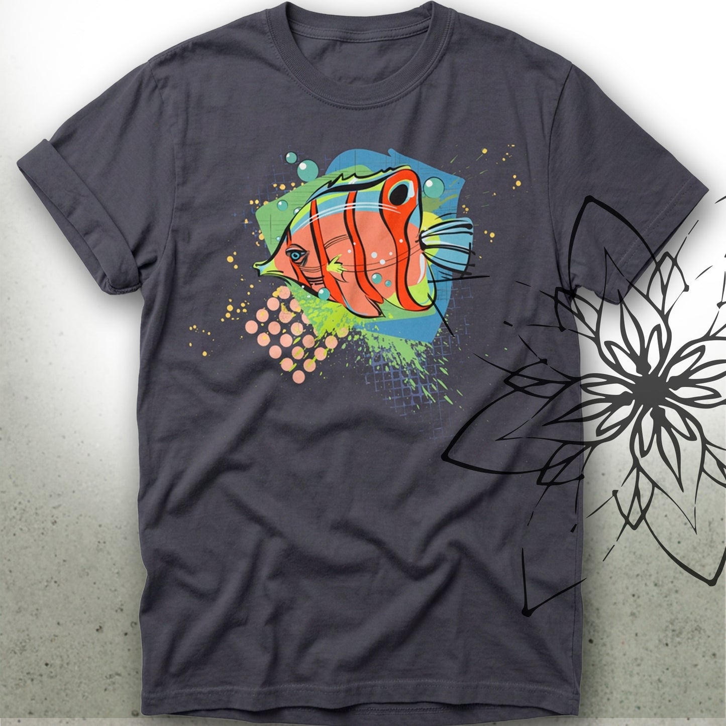 Tropical Angelfish Unisex Graphic T-Shirt Tee — ScubaCrew® Collection