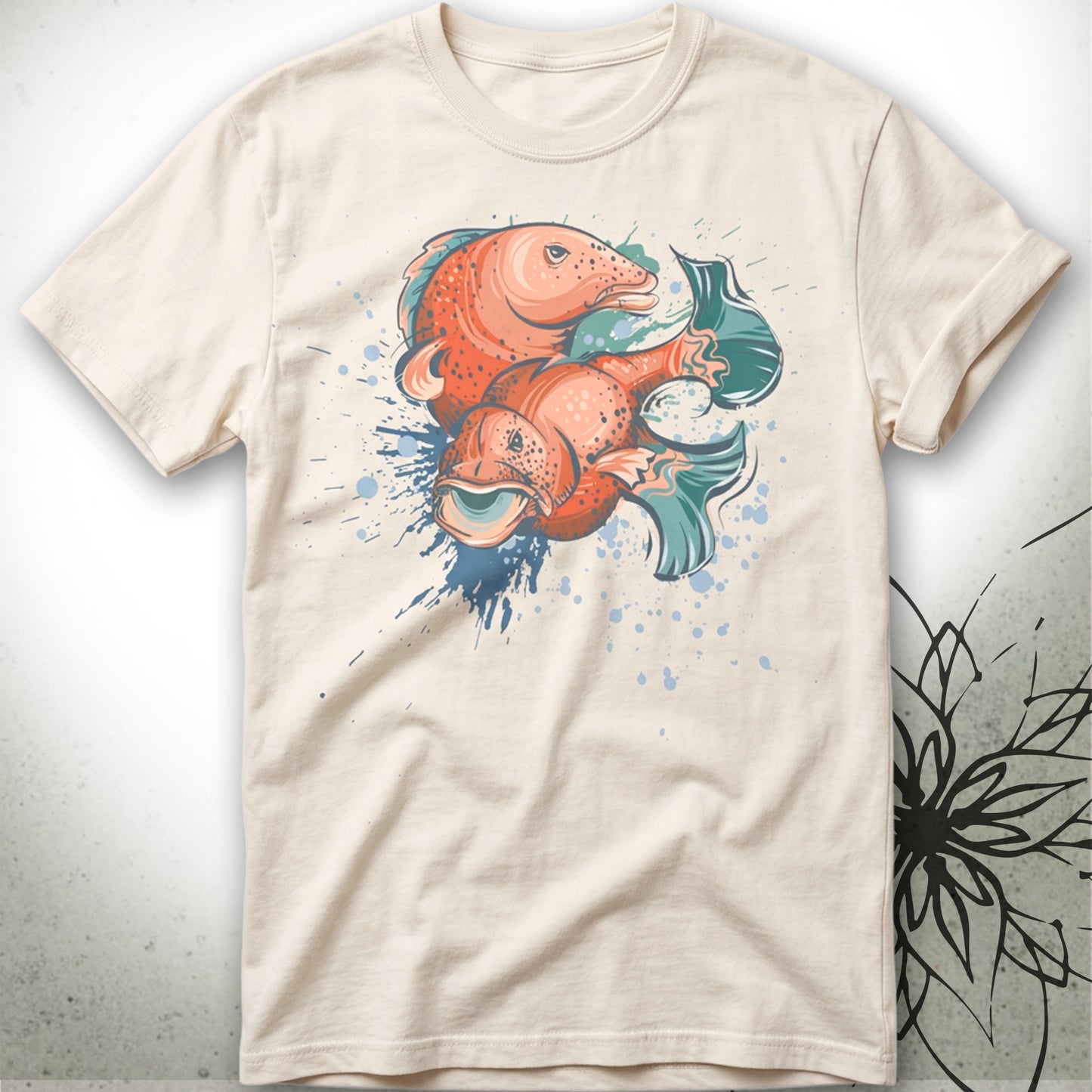 Vintage Koi Fish Unisex Graphic T-Shirt Tee — ScubaFish® Collection