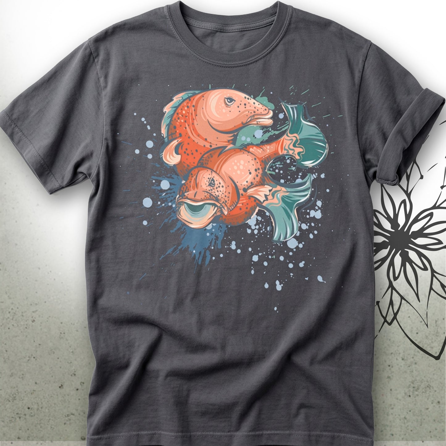 Vintage Koi Fish Unisex Graphic T-Shirt Tee — ScubaFish® Collection