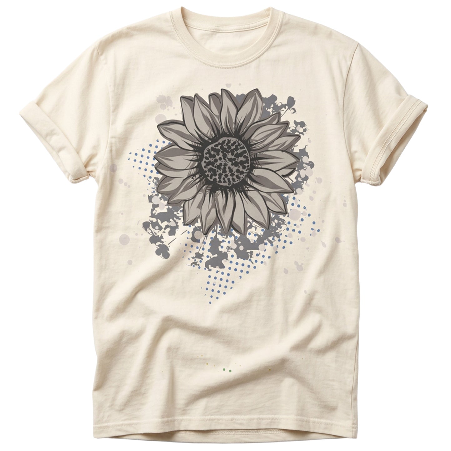 Vintage Sunflower Sketch Unisex Graphic T-Shirt Tee — VintageInk® Collection