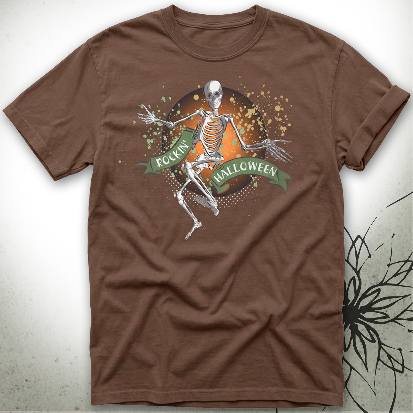 Dancing Skeleton Halloween Unisex Graphic T-Shirt Tee — MoonSong® Collection