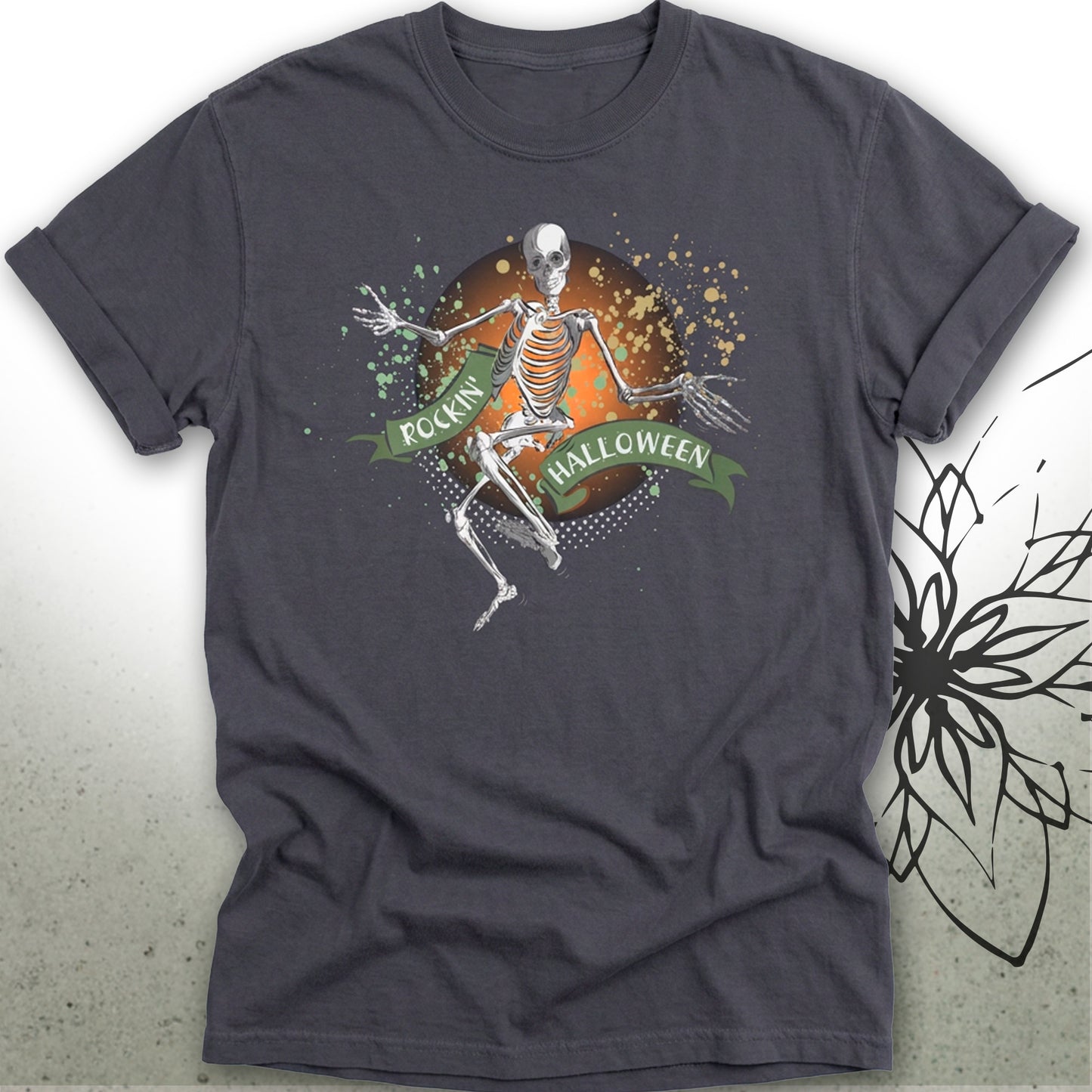 Dancing Skeleton Halloween Unisex Graphic T-Shirt Tee — MoonSong® Collection