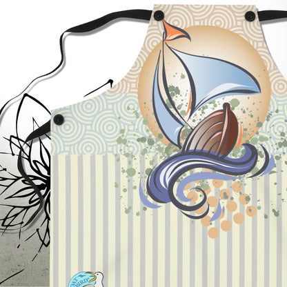 Sailboat Graphic Apron - BoatBird® Collection