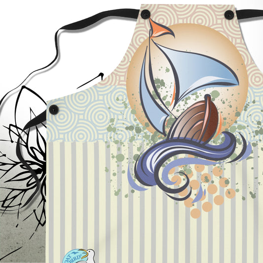 Sailboat Graphic Apron - BoatBird® Collection