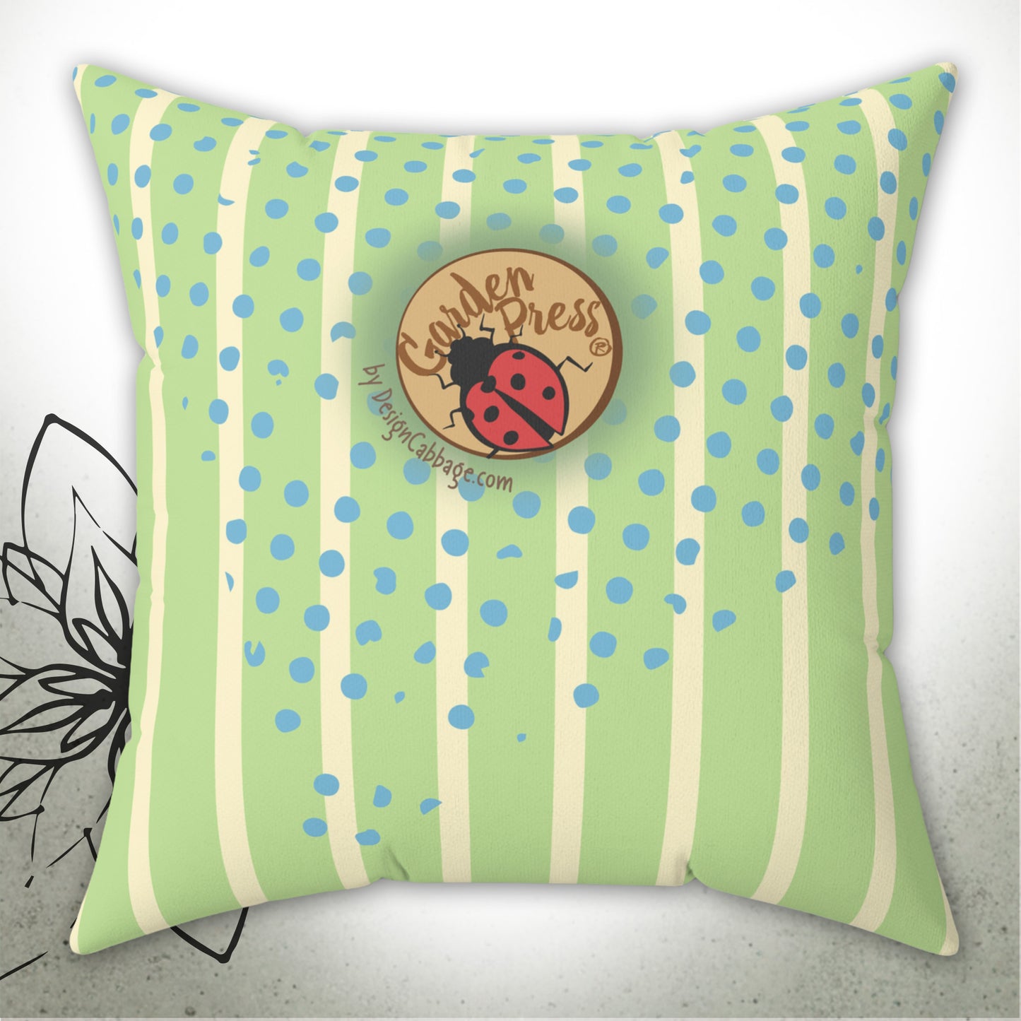 Butterfly Garden Graphic Throw Pillow - GardenPress™ Collection