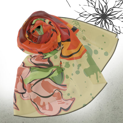 Garden Poppy Flower Graphic Scarf - GardenPress® Collection
