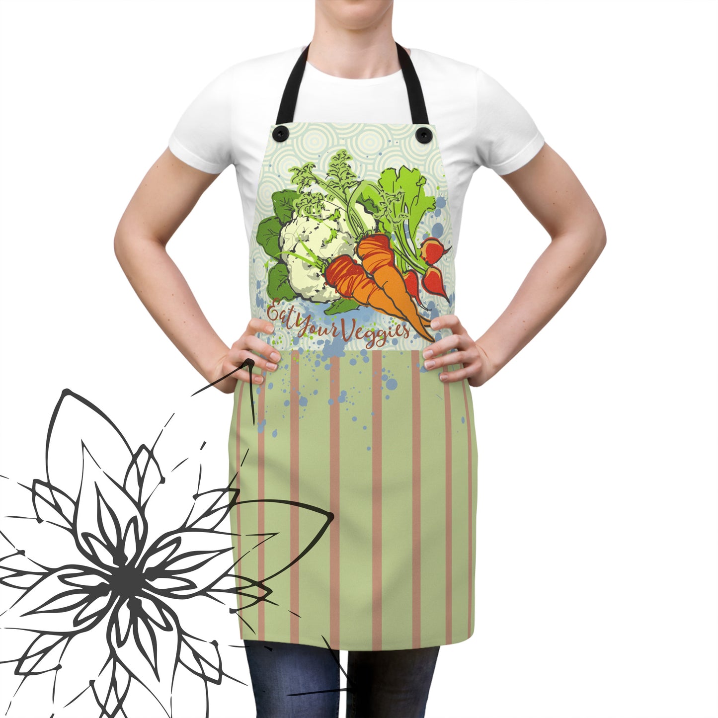 Vegetable Garden Graphic Apron - I Be Vegan® Collection
