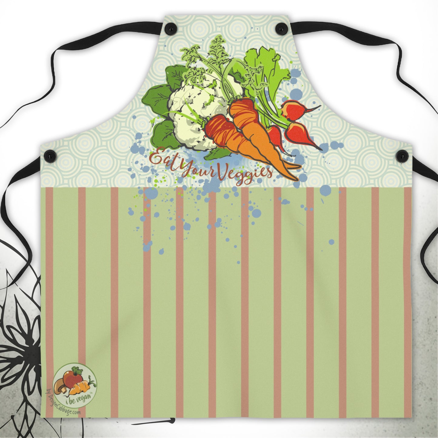 Vegetable Garden Graphic Apron - I Be Vegan® Collection