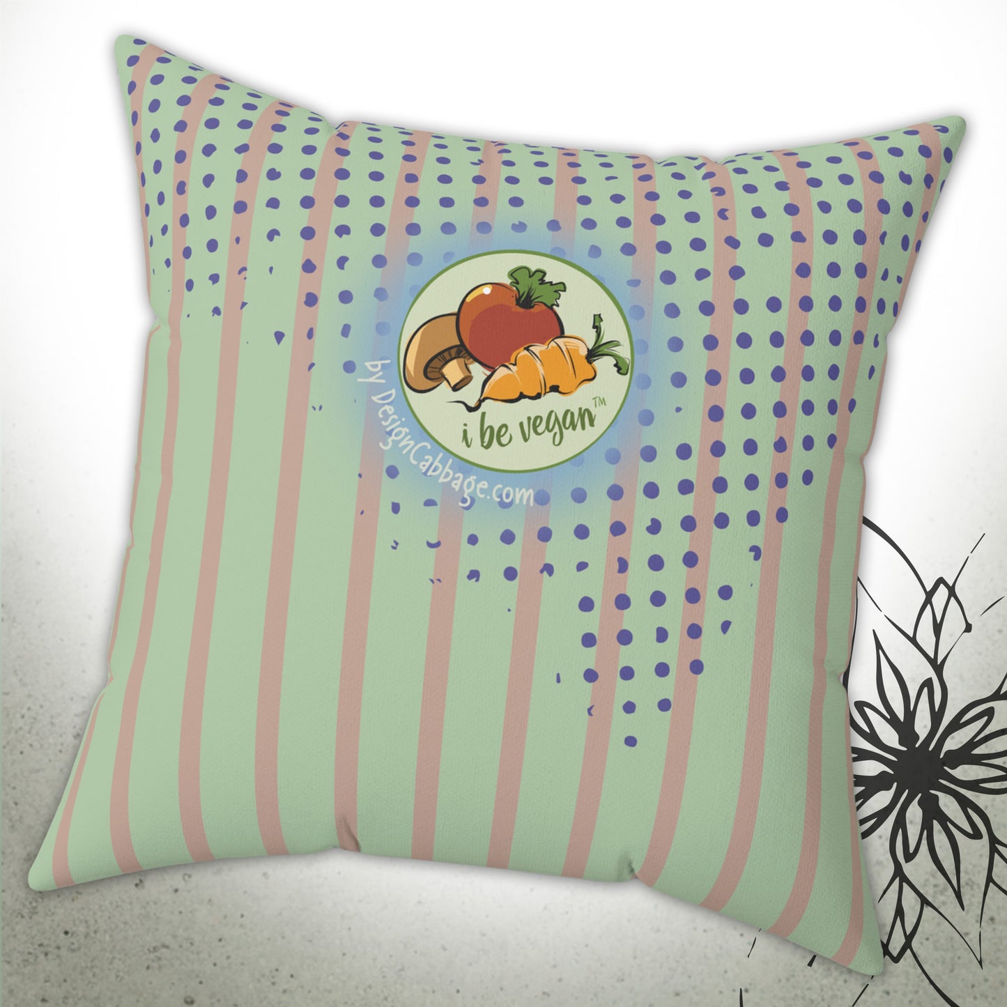 Vegetable Garden Graphic Pillow - I Be Vegan™ Collection